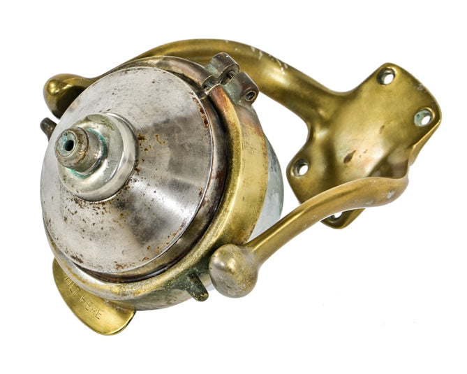 hard to find all original early 20th century new york city pennsylvania station "beau brummel" pivoting orb-shaped pressed clear glass soap dispenser