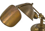 remarkably intact early american industrial fully adjustable "lyhne" portable desk or table lamp with bulbous socket and rotating reflector