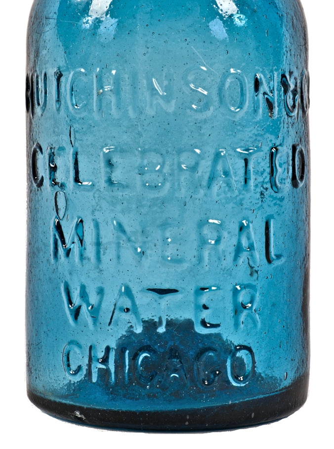 highly sought mid-nineteenth century "celebrated mineral water" fabricated for chicago bottling giant william h. hutchinson & company.