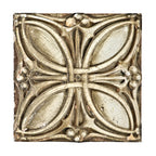 hard to find c. 1918 white glazed midland "sullivanesque" exterior salvaged chicago building facade square-shaped panel with distinctive geometric flower motif