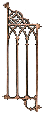 single original and intact copper-plated ornamental cast iron isabella building interior upper floor staircase gothic style baluster