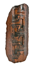 original 1890's neogrec patttern red slip exterior terra cotta fragment from salvaged from the non-extant victorian era lexington hotel
