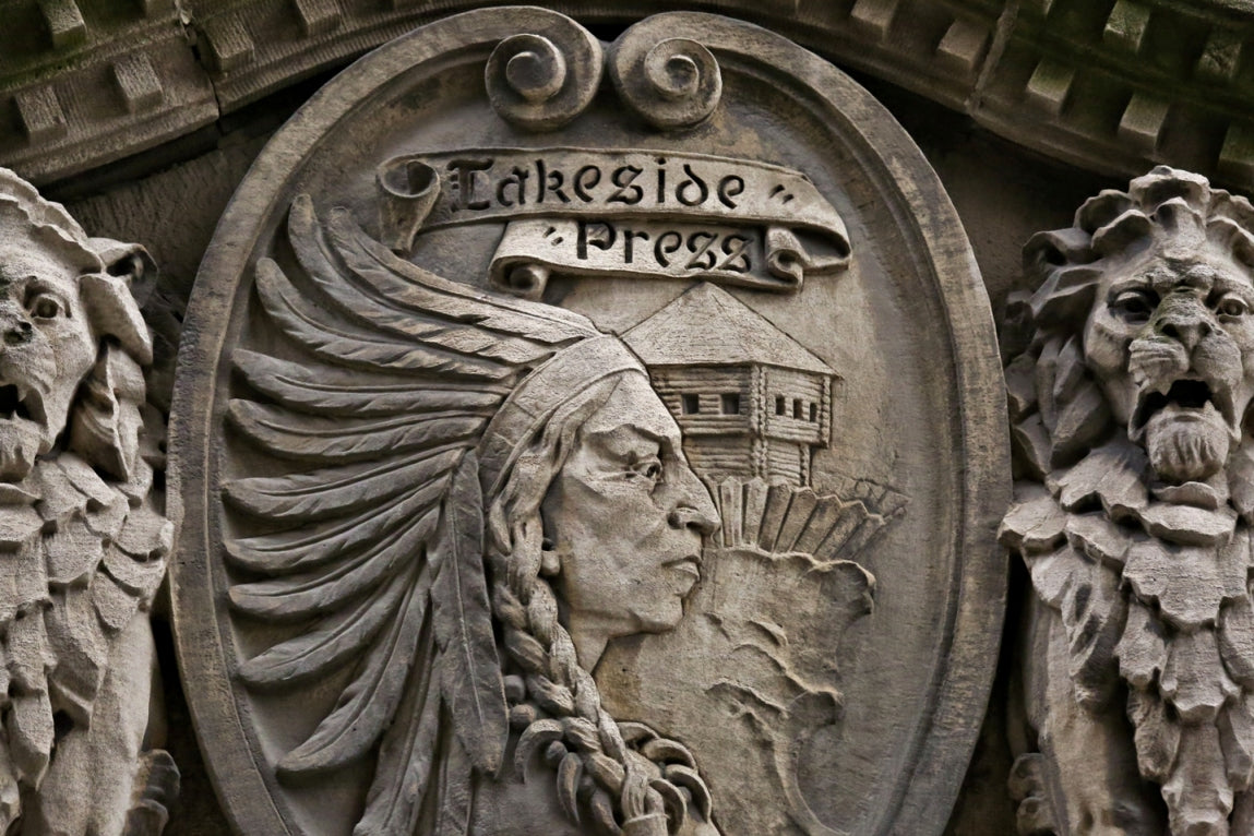 limited edition digital photographic print entitled "lakeside press" with optional black enameled professional custom-built wood frame and clear plate glass