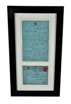 framed and matted c. 1911 hand-written letter with stationary and matching envelope from the chicago athletic association hotel
