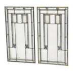 matching pair of original c. 1908 historically important louis h. sullivan-designed henry babson house leaded glass windows