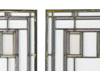 matching pair of original c. 1908 historically important louis h. sullivan-designed henry babson house leaded glass windows