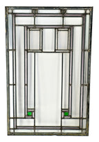 rare early 20th century historically important original louis sullivan-designed henry babson house leaded glass window