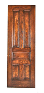 one of several matching original varnished oak wood interior residential passage doors salvaged from an 1880's chicago mansion