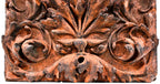 rare and unusually crude c. 1882 exterior salvaged chicago mellos peanut company building terra cotta frieze panel with deep relief floral ornament