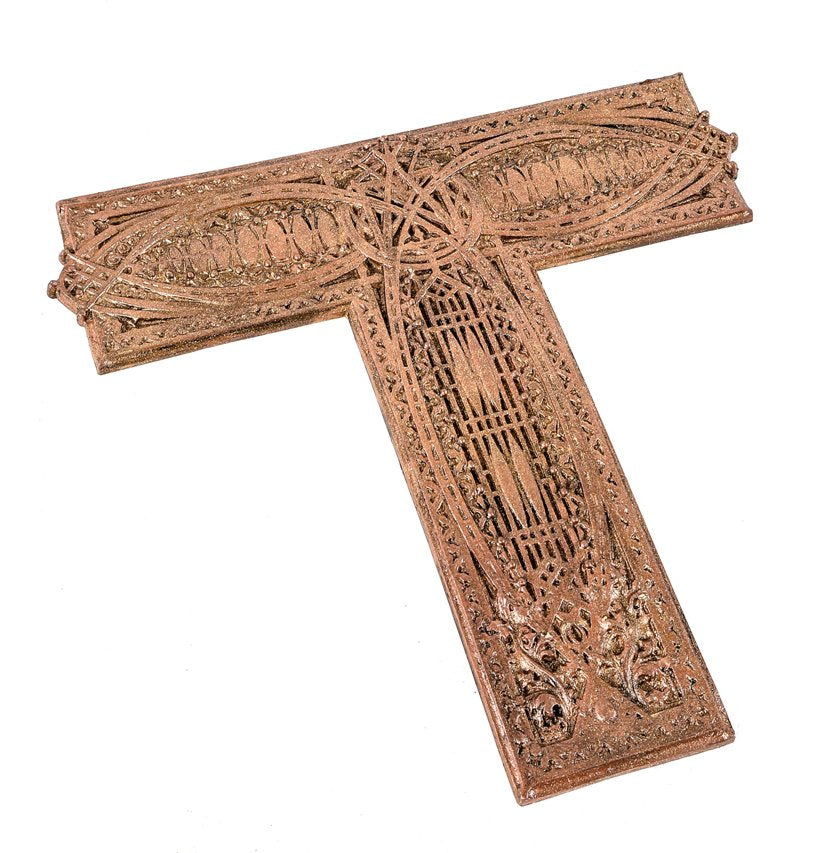 one of four faithfully replicated cast brass louis sullivan-designed chicago stock exchange building elevator grilles with exceptional detail