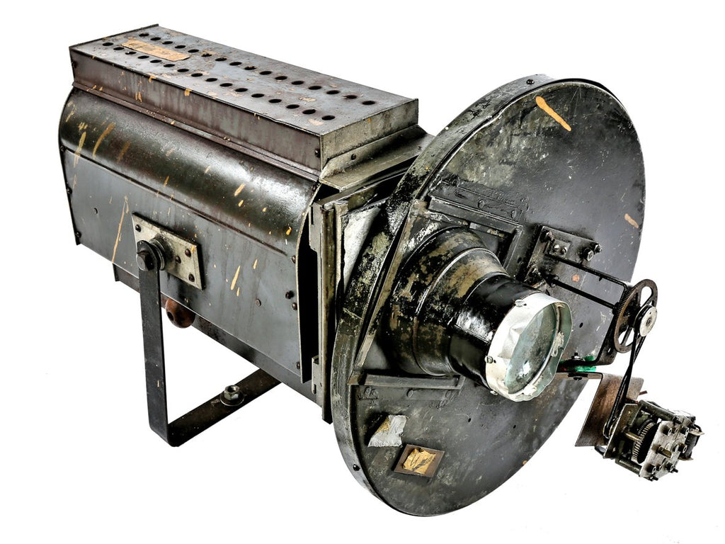 exceptionally rare and fully functional late 1920's original salvaged chicago atmospheric theater motorized brenograph "cloud machine" with intact detachable film wheel