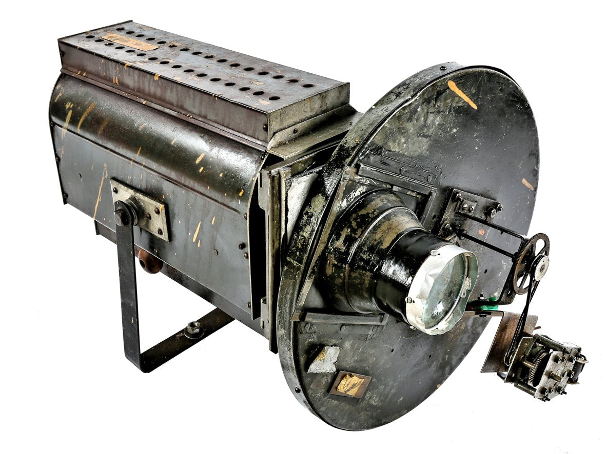 exceptionally rare and fully functional late 1920's original salvaged chicago atmospheric theater motorized brenograph "cloud machine" with intact detachable film wheel