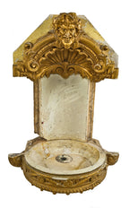 original lower lobby level c. 1927 white glazed (painted) finely executed terra cotta flush mount lawndale theater oversized drinking fountain with mythological greek satyr