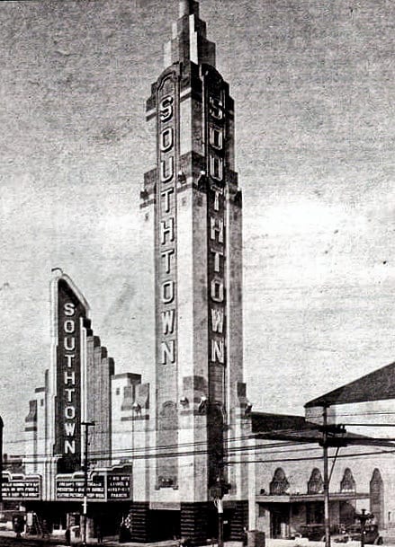 important rapp and rapp-designed two toned orange-glazed exterior southtown theater terra cotta panel