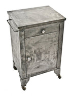 reinforced american medical cold-rolled steel stationary hospital supply cabinet with single drawer and cabinet door