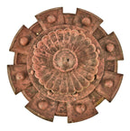 rare museum quality 1881 oversized ornamental cast iron pittsburgh smithfield truss bridge portal rosette with naturally weathered finish