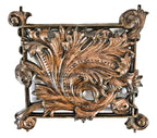 late 19th century original and intact hugh garden-designed copper-plated ornamental cast iron montgomery ward & company headquarters lobby radiator grille panel