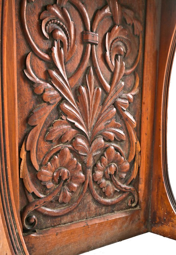 exceptional all high victorian late 1870's salvaged chicago solid hand-carved cherry wood interior residential fireplace over-mantel with original and intact mirrors