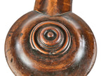 original 1870's solid octagonal-shaped black walnut wood interior residential salvaged chicago staircase newel post with faceted and lightly recessed panels