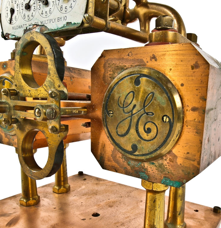 late 19th or early 20th century antique american industrial commwealth-edison chicago electric substation "g2" thomson watthour recording meter