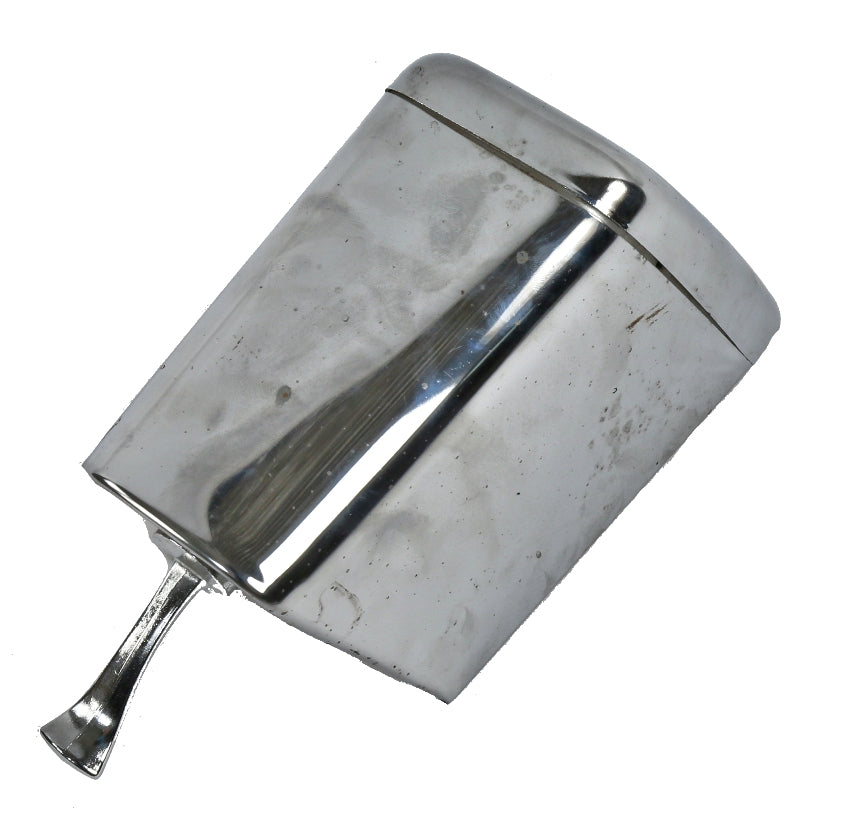 streamlined style original american industrial service station super sleek chrome-plated soap dispenser with fully functional plunger