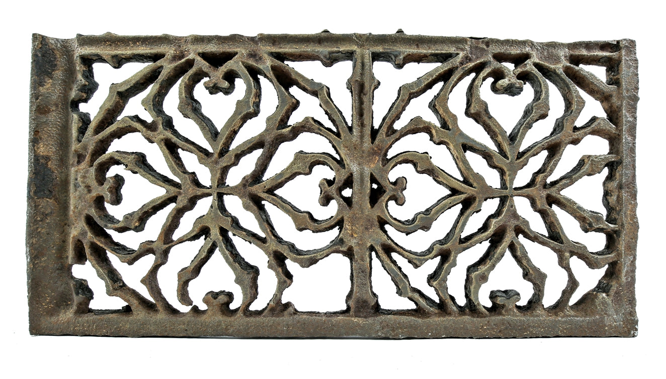 late 19th century historically important custom-cut exterior m.a. meyer loft building ornamental gothic style frank lloyd wright-designed wrought iron fire escape panel with striking moorish design
