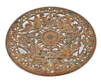 original nicely aged late 19th or early 20th century ornamental cast bronze calling card tray with intricately designed mythical creatures, human figures and foliate