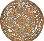 original nicely aged late 19th or early 20th century ornamental cast bronze calling card tray with intricately designed mythical creatures, human figures and foliate