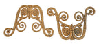original c. 1920's american ornamental cast bronze interior cook county criminal courts building foliated scrollwork wall-mount decorative elements
