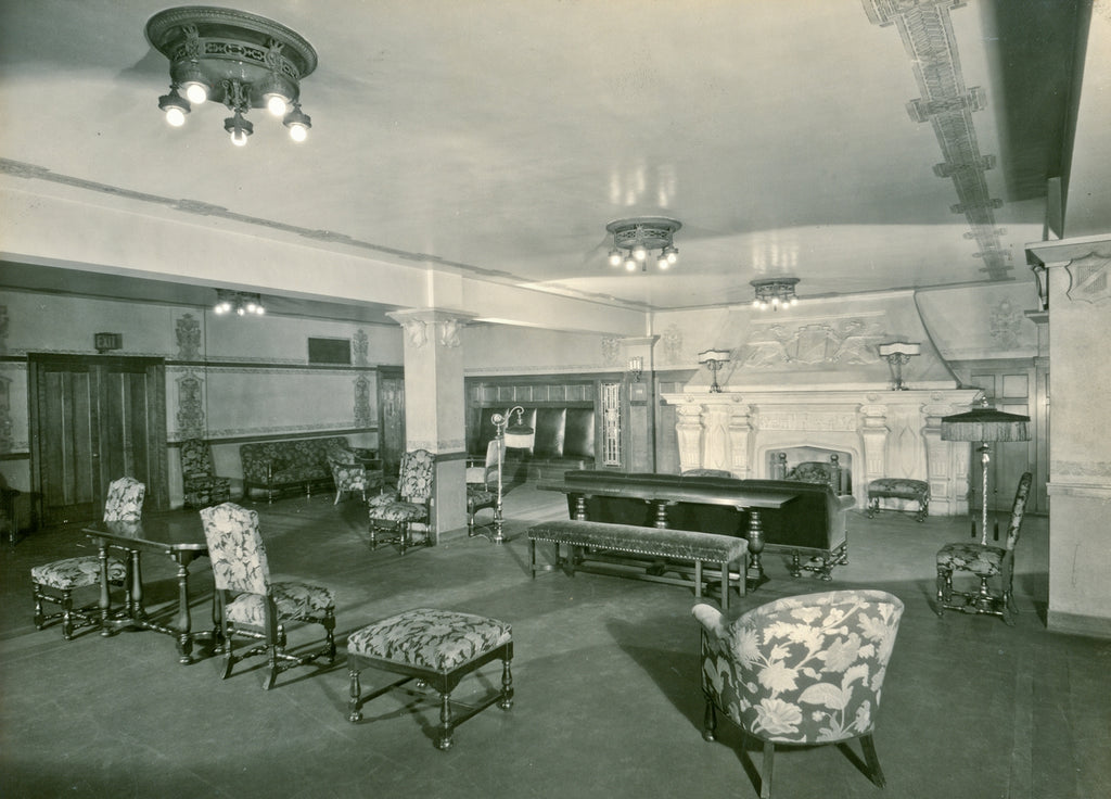 very unique early 20th century prairie school style leaded art glass logan square masonic temple cabinet door window with centrally located floral motifs