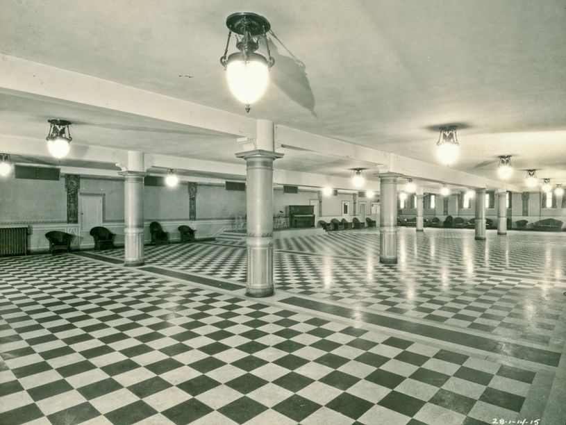 important clarence hatzfeld-designed oversized cast bronze logan square masonic temple pendant light fixture