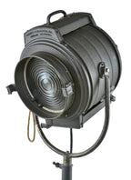 all original and fully functional c. 1930's american depression era oversized chicago theater mobile spotlight with reinforced glass fresnel lens