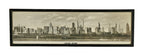 exceptional oversized c. 1927 downtown chicago skyline by artist william starbuck macy with original glass and black enameled frame