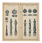 single original late 19th century antique american ornamental cast iron salvaged chicago building facade tie-rod floral rosette