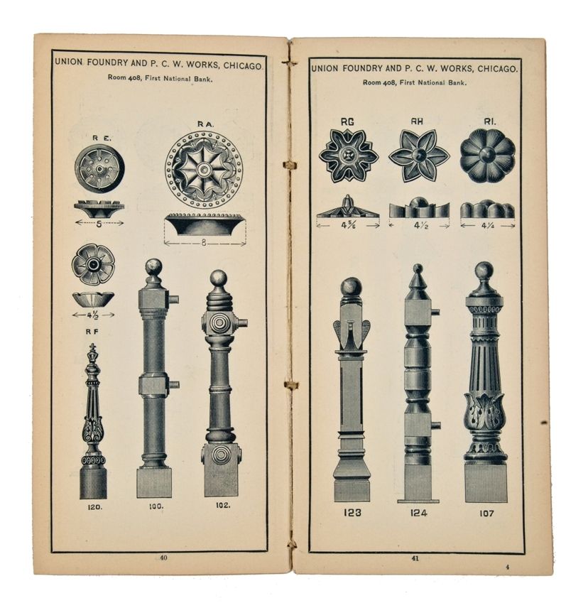 original 1880s exterior salvaged chicago commercial building cast iron rosette executed by the union foundry works