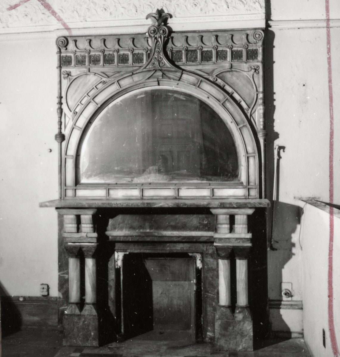 louis sullivan-designed 1883 selz residence carved wood exterior ornament salvaged during demolition in 1967