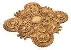 exceptional recast of and original museum-quality 1884 louis h. sullivan-designed interior louis frank residence light fixture cast plaster ceiling medallion