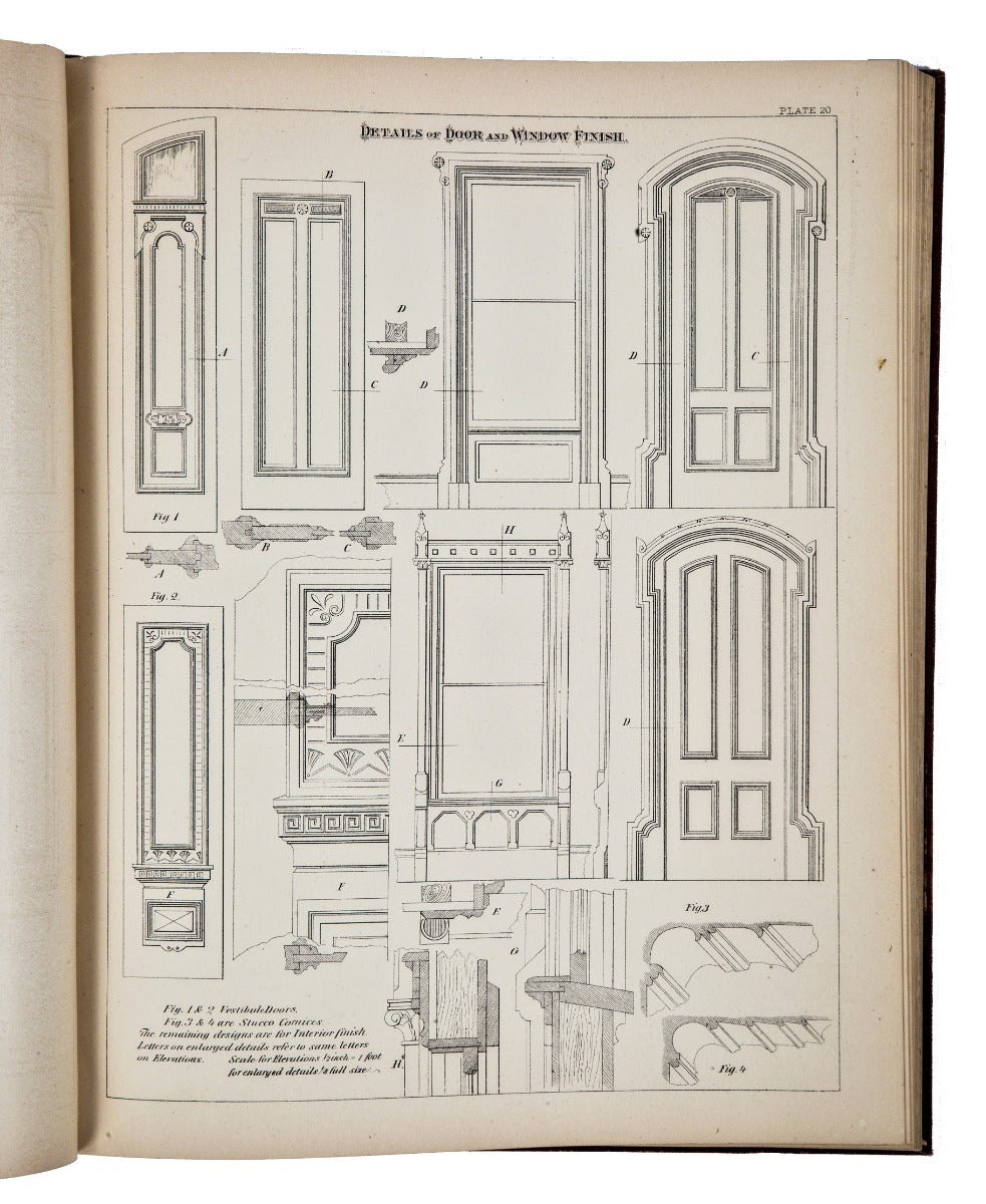 original profusely illustrated bicknell's detail, cottage and constructive architecture book with 75 large lithographic plates