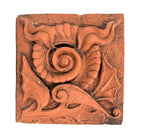 rare example of early 1880s "sullivanesque" red slip terra cotta block executed by the northwestern terra cotta company