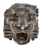 original early 20th century exterior michael reese hospital building facade hugh-garden-designed lion head fragment with unique speckled glazed finish