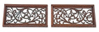 matching set of original well-maintained 1880's elaborately carved cherry wood interior parlor room grilles salvaged from a chicago mansion
