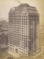 rare original oversized late 19th century burnham & root's masonic temple (demolished) albumen print by e.r. walker & company
