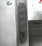1893 louis h. sullivan-designed chicago stock exchange building interior swinging door push plate with bower-barff finish