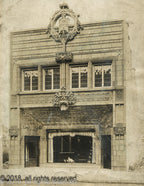original 1922 spray-glazed louis h. sullivan-designed krause music store terra cotta storefront window surround assemblage