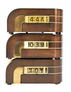 highly slight after american depression-era kem weber-designed "zephyr" streamlined style analog clock with original finish
