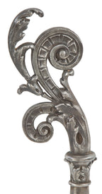 one of two matching 19th century original and intact antique american ornamental cast iron ywca hotel building staircase balusters with floral ornament