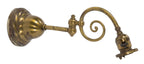 rare single early 20th century ornamental cast brass interior reliance building lobby pivoting arm faries incandescent wall sconce with early bryant mica socket