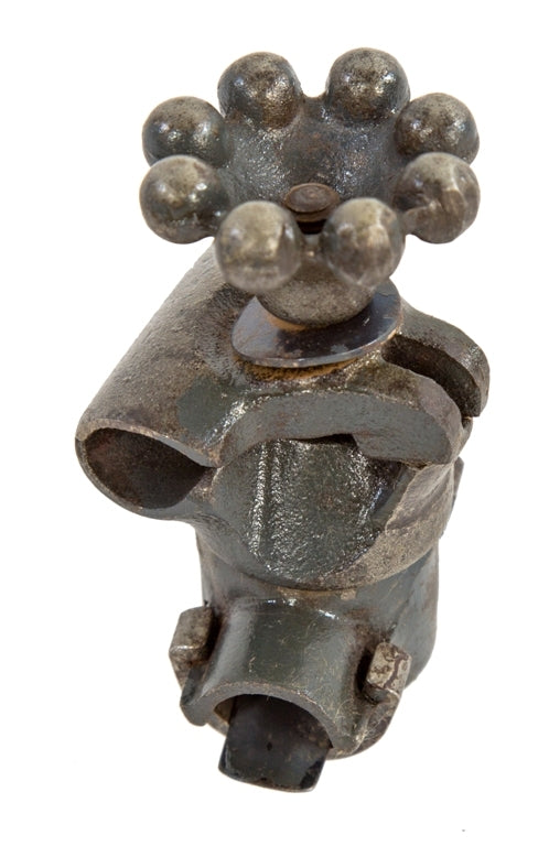 single antique american industrial partially cleaned and sealed fully adjustable otis. c. white factory light fixture "adjustable supporter" or knuckle joint