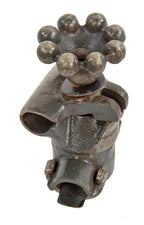 single antique american industrial partially cleaned and sealed fully adjustable otis. c. white factory light fixture "adjustable supporter" or knuckle joint