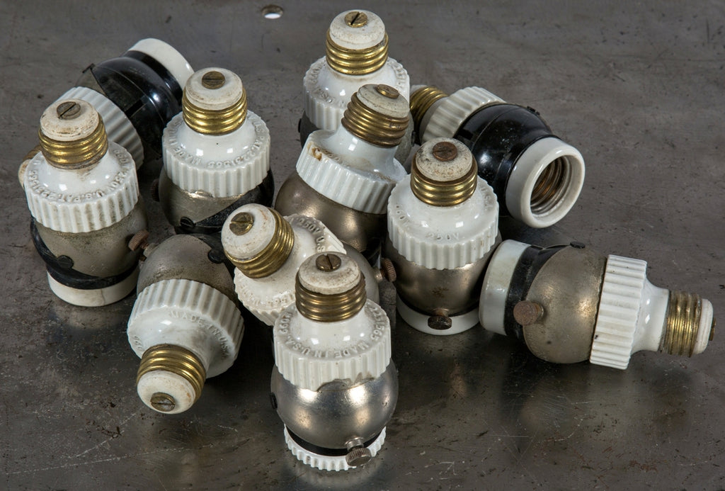 large lot of original and highly sought after adjustable early 20th century bryant socket extensions with nickel-plated brass ball joints and threaded screws